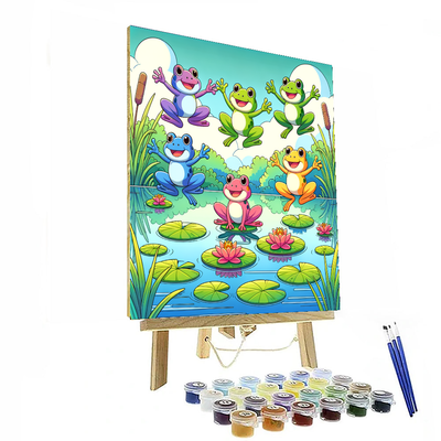 Bouncing Frogs Painting By Numbers Kit