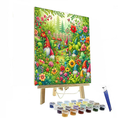 Whimsical Gnome Garden Painting By Numbers Kit