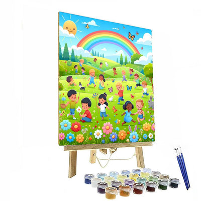 Rainbow Meadow Adventure Painting Number Kit