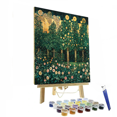 Klimt Inspired Golden Oasis  Paint By Number