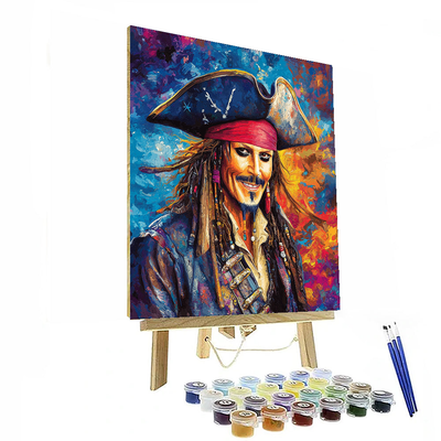 Johnny Depp: Enigmatic Essence Of Eccentricity Painting Number Kit