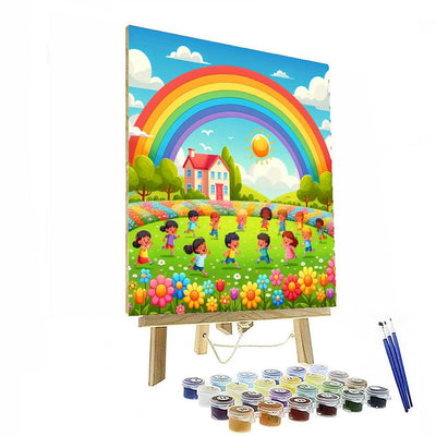 Rainbow And Sunshine Celebration Numbered Painting Kits