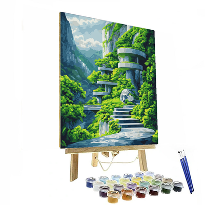 Gaudi Inspired Futuristic Nature Oasis Paint By Numbers Kits