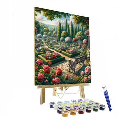 Victorian Rose Garden Painting Number Kit