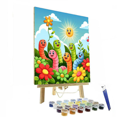 Whimsical Worms Painting By Numbers Kit