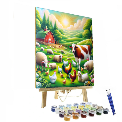 Charming Barnyard Friends Paint By Numbers