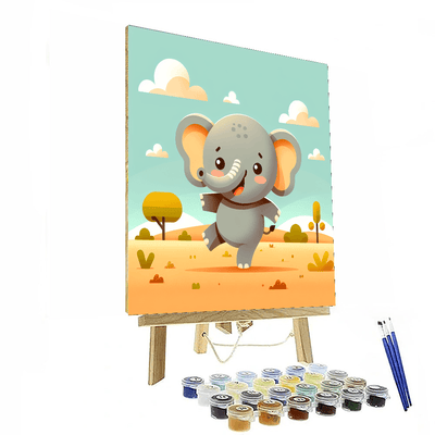 Eager Elephant Number Painting