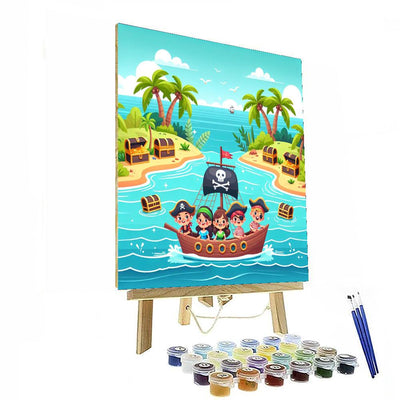 Pirate's Island Treasure Quest Paint By Numbers