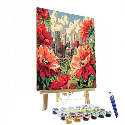 Georgia O’Keeffe Inspired Vibrant City Blooms  Painting By Numbers Kit