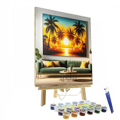 Tropical Paradise Dreams DIY Paint By Numbers