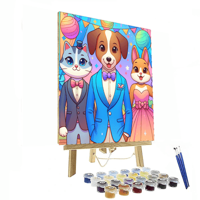 Animal Friends Gala Number Painting