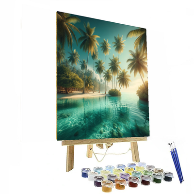 Serene Tropical Escape Painting By Numbers Kit