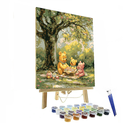 Winnie The Pooh And Friends Picnic - Disney Inspired Paint By Numbers Art