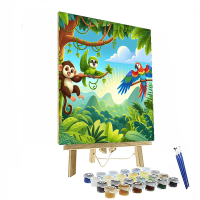 Joyful Jungle Exploration Painting By Numbers Kit