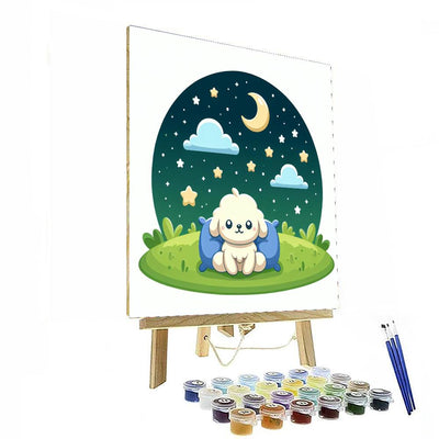 Puppy's Starry Night Numbered Painting Kits