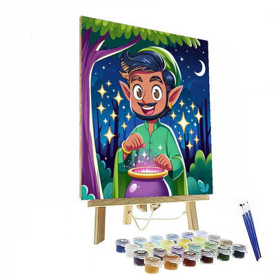 Mischievous Magic Elf Number Painting