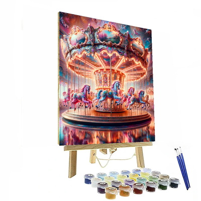 Dreamy Carousel Painting Number Kit