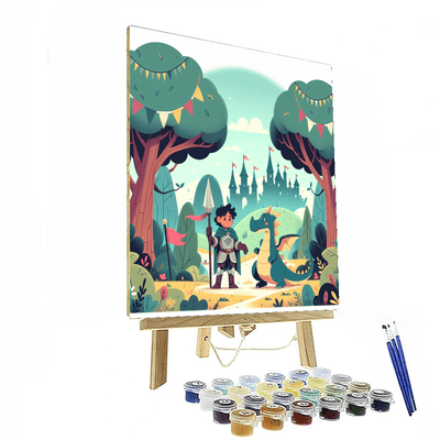 Knight's Dragon Adventure Painting Number Kit