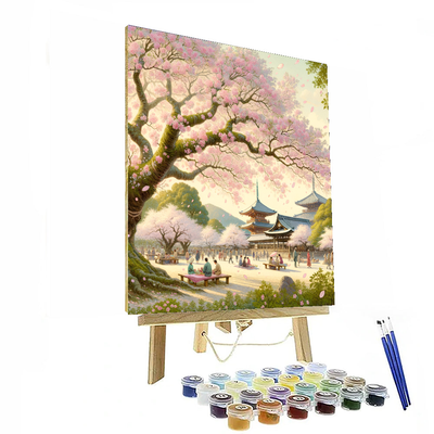 Hanami - Kyoto, Japan Painting By Numbers Kit