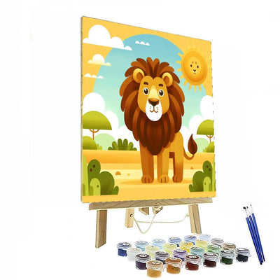 Jungle Safari Lion DIY Paint By Numbers