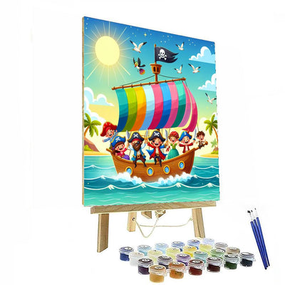 Happy Pirate Adventure Paint By Numbers Art