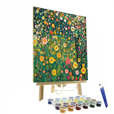 Gustav Klimt Inspired Whimsical Garden Dreams  Paint By Number