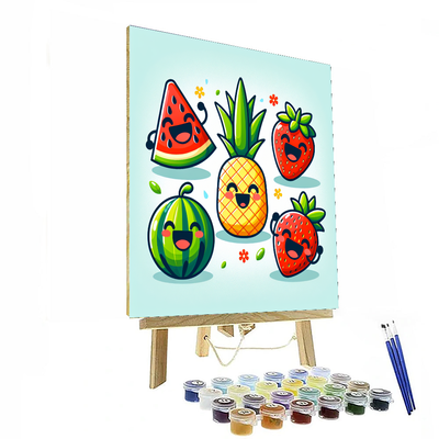 Silly Summer Fruits Numbered Painting Kits