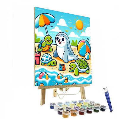 Bouncy Beach Fun Paint By Numbers