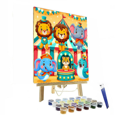 Fun Circus Animals Painting By Numbers Kit