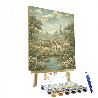 Henri Rousseau Inspired Serenity Of The Savannah  Paint By Numbers Kits