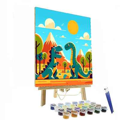 Daring Dino Expedition Paint By Numbers Art