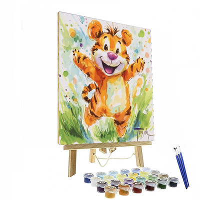 Tigger's Energetic Bounce - Disney Inspired Number Painting