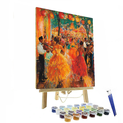 Edgar Degas Inspired Energetic Carnival Festivity  DIY Paint By Numbers