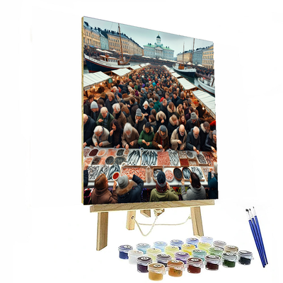 Helsinki Baltic Herring Market - Helsinki Painting By Numbers Kit