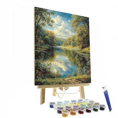 Thomas Kinkade Inspired Still Waters  Paint By Numbers Art