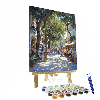 La Rambla - Barcelona Numbered Painting Kits