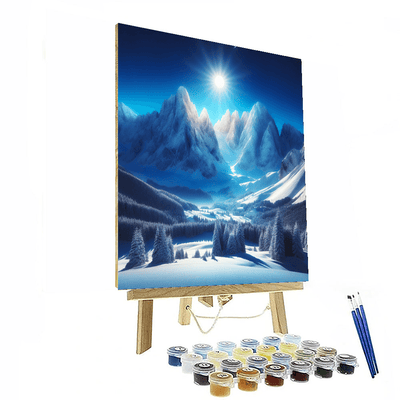 Grand Winter Mountains Painting Number Kit