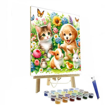 Cute Baby Animals Paint By Color