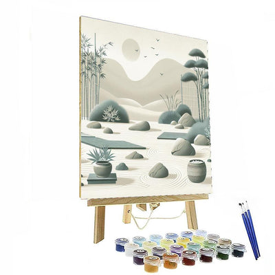 Zen Stone Garden Calm Painting Number Kit