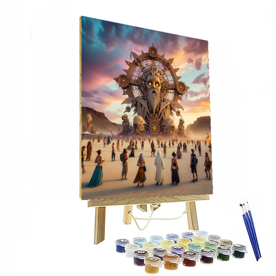 Burning Man - Black Rock Desert Painting By Numbers Kit