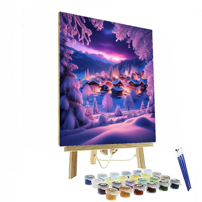 Winter Twilight Magic Paint By Numbers Art