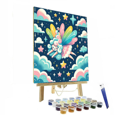 Whimsical Cloud Fairy DIY Paint By Numbers