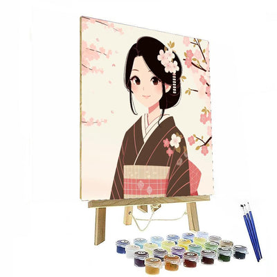 Charming Cherry Blossom Festival Paint By Number