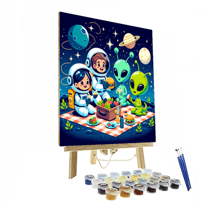 Outer Space Picnic Paint By Numbers Art