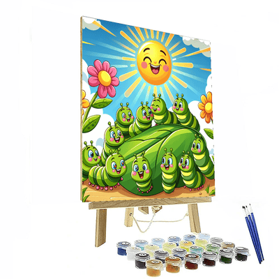 Happy Caterpillar Friends Numbered Painting Kits