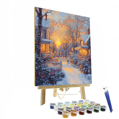 Thomas Kinkade Inspired Nostalgic Reflections  Paint By Numbers Kits