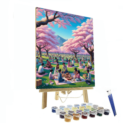 The Cherry Blossom Festival - Japan Painting By Numbers Kit