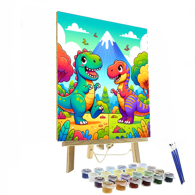 Wonderful World Of Dinosaurs DIY Paint By Numbers