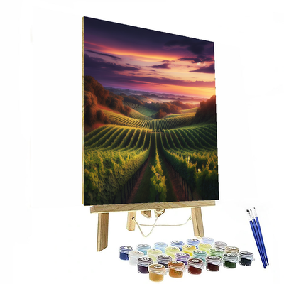 Romantic Vineyard Twilight Paint By Number