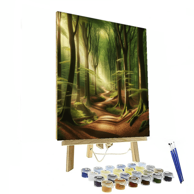 Secluded Woodland Path DIY Paint By Numbers